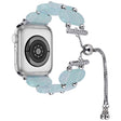 For Apple Watch 38mm Resin Retractable Chain Watch Band(Ice Blue) - Watch Bands by PMC TechLife | Online Shopping South Africa | PMC TechLife