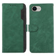 For iPhone 16e ABEEL Color Block Magnetic RFID Leather Phone Case(Green-Black) - iPhone 16e Cases by PMC TechLife | Online Shopping South Africa | PMC TechLife | Buy Now Pay Later Mobicred