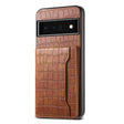 For Google Pixel 6 Pro Crocodile Texture Card Bag Design Full Coverage Phone Case(Brown) - free shipping - PMC TechLife - Order now!