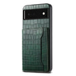 For Google Pixel 6 Crocodile Texture Card Bag Design Full Coverage Phone Case(Green) - Google Cases by PMC TechLife | Online Shopping South Africa | PMC TechLife | Buy Now Pay Later Mobicred