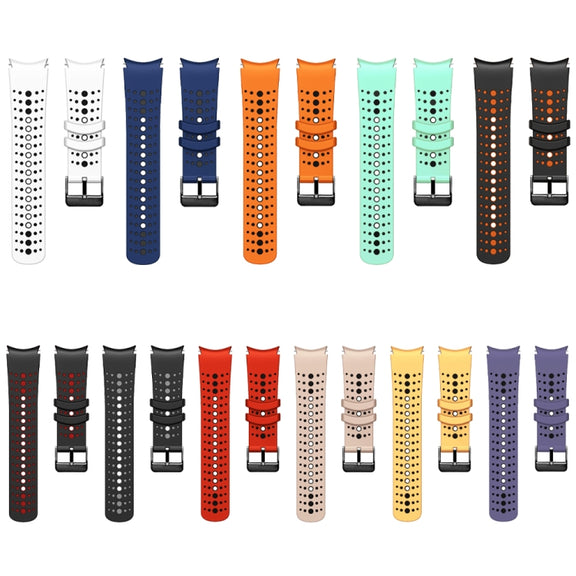 For Samsung Galaxy Watch 6 Two Color Silicone Watch Band(Purple Black)