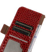 For Google Pixel 9a Crocodile Top Layer Cowhide Leather Phone Case(Red)