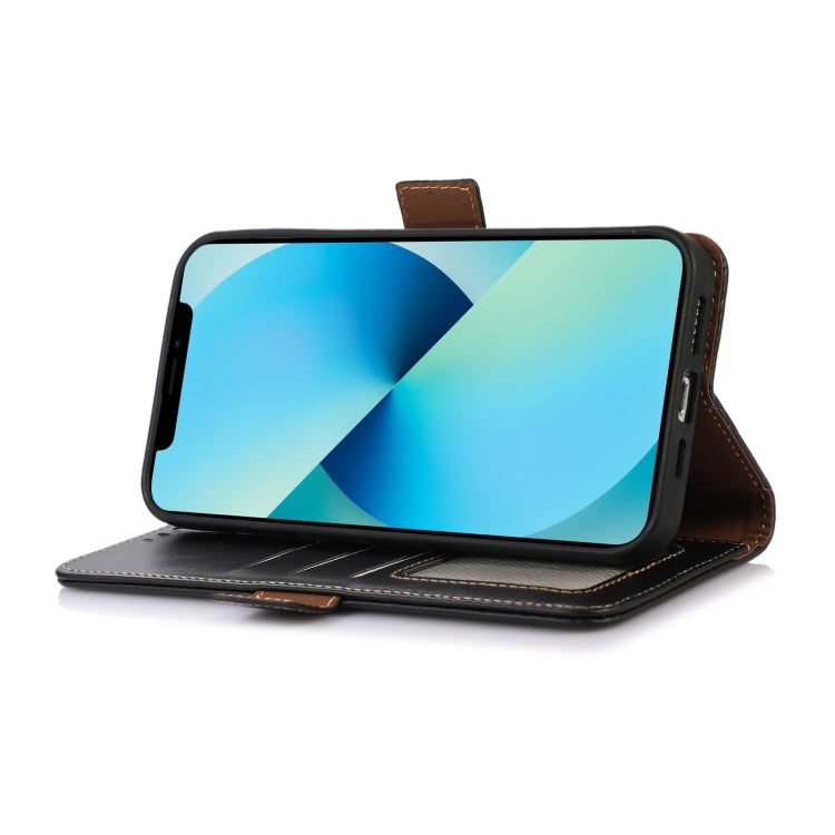 For Google Pixel 9a Crazy Horse Top Layer Cowhide Leather Phone Case(Black)