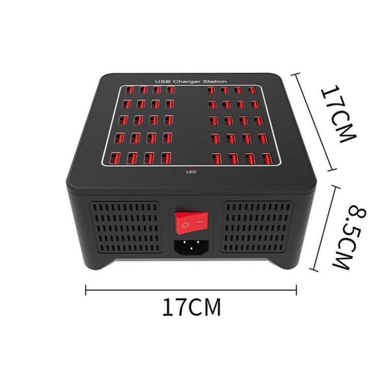YFY-A76 200W 40 Ports USB Smart Charging Station(EU Plug)