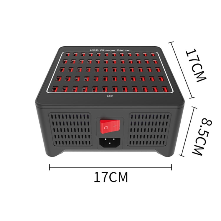 YFY-A78 300W 60 Ports USB Smart Charging Station(US Plug)