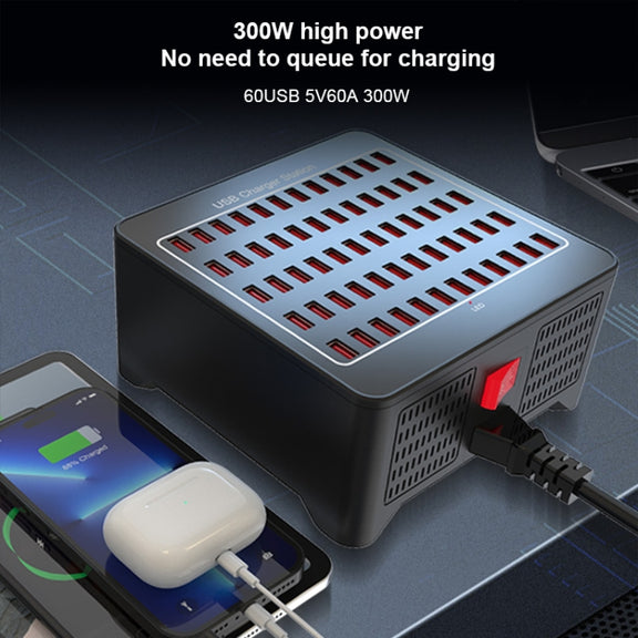 YFY-A78 300W 60 Ports USB Smart Charging Station(AU Plug)