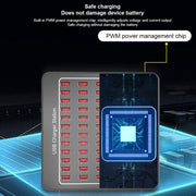 YFY-A78 300W 60 Ports USB Smart Charging Station(US Plug)