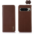 For Google Pixel 10 Pro / 9 Pro KHAZNEH Nappa Top Layer Cowhide Leather Phone Case(Brown) - Google Cases by PMC TechLife | Online Shopping South Africa | PMC TechLife | Buy Now Pay Later Mobicred