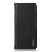 For Google Pixel 9a KHAZNEH Nappa Top Layer Cowhide Leather Phone Case(Black)