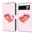 For Google Pixel 9 Pro Crystal Painted Leather Phone case(Love Peach) - Google Cases by PMC TechLife | Online Shopping South Africa | PMC TechLife | Buy Now Pay Later Mobicred
