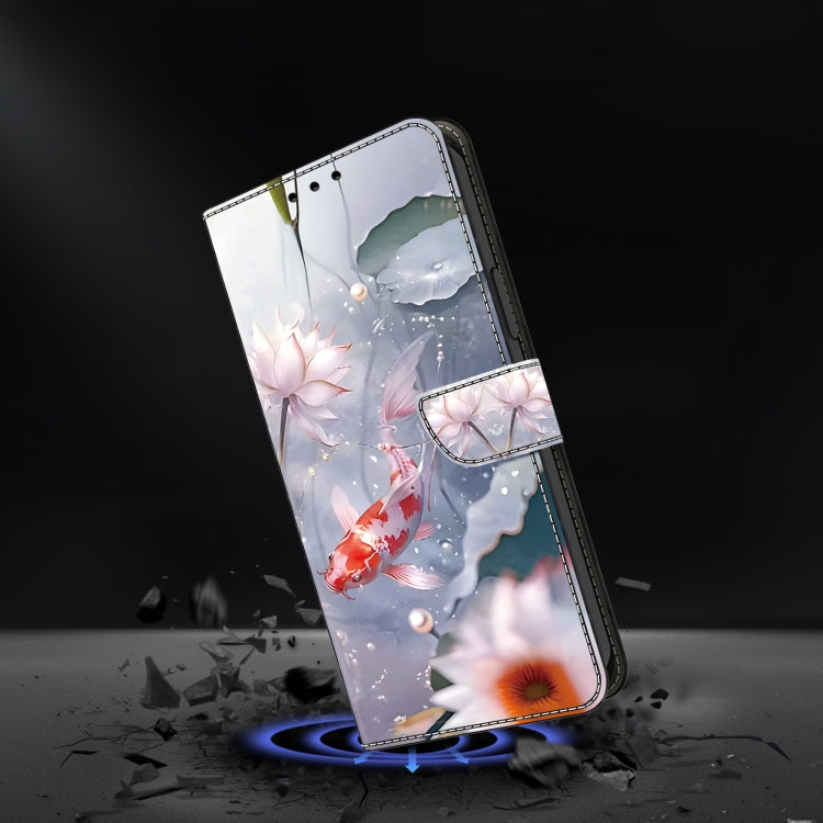 For Google Pixel 9 Pro Crystal Painted Leather Phone case(Koi)