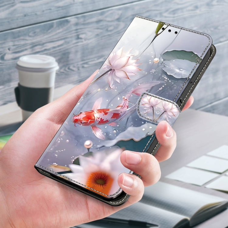 For Google Pixel 9 Pro Crystal Painted Leather Phone case(Koi)