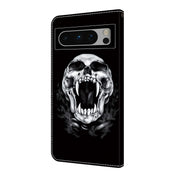 For Google Pixel 9 Pro Crystal Painted Leather Phone case(Skull)