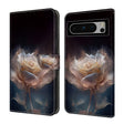 For Google Pixel 9 Pro Crystal Painted Leather Phone case(Peony) - Google Cases by PMC TechLife | Online Shopping South Africa | PMC TechLife | Buy Now Pay Later Mobicred