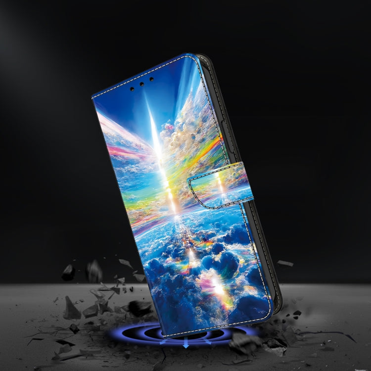 For Google Pixel 9 Pro Crystal Painted Leather Phone case(Colorful Sky)