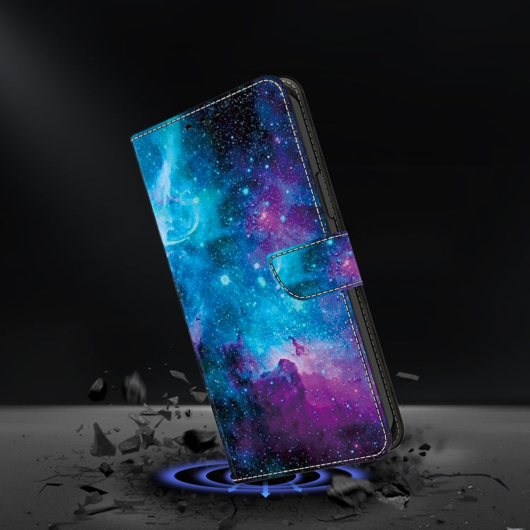 For Google Pixel 9 Pro Crystal Painted Leather Phone case(Starry Sky)