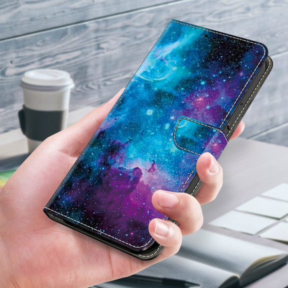 For Google Pixel 9 Pro Crystal Painted Leather Phone case(Starry Sky)