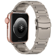 For Apple Watch SE 44mm I-Shaped Titanium Metal Watch Band(Titanium)