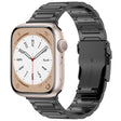 For Apple Watch Series 3 42mm I-Shaped Titanium Metal Watch Band(Black) - Watch Bands by PMC TechLife | Online Shopping South Africa | PMC TechLife