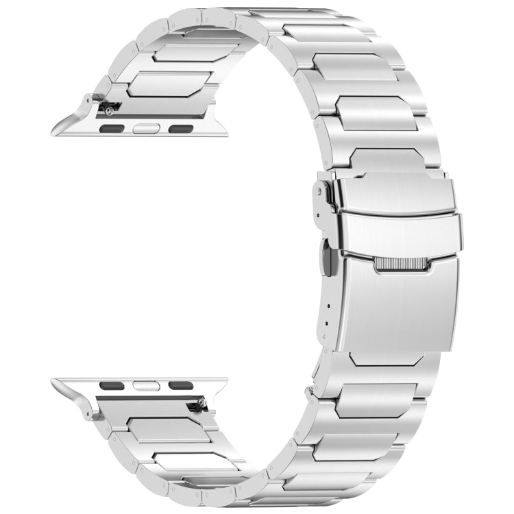 For Apple Watch Series 2 42mm I-Shaped Titanium Metal Watch Band(Silver)