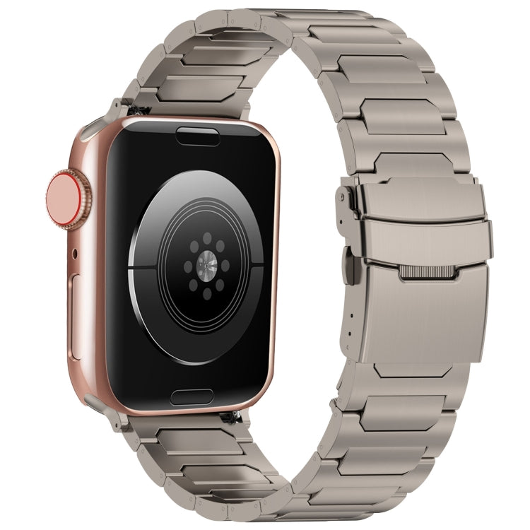For Apple Watch 42mm I-Shaped Titanium Metal Watch Band(Titanium)