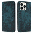 For iPhone 16 Pro Retro Elephant Embossed Leather Phone Case(Green) - free shipping - PMC TechLife - Order now!