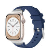 For Apple Watch Series 6 44mm Loners Liquid Silicone Watch Band(Silver Midnight Blue) - Watch Bands by PMC TechLife | Online Shopping South Africa | PMC TechLife | Buy Now Pay Later Mobicred