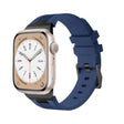 For Apple Watch Series 3 42mm Loners Liquid Silicone Watch Band(Black Midnight Blue) - Watch Bands by PMC TechLife | Online Shopping South Africa | PMC TechLife