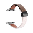 For Apple Watch 42mm Slim Magnetic Buckle Genuine Leather Watch Band(Plain Beige Coffee) - Watch Bands by PMC TechLife | Online Shopping South Africa | PMC TechLife