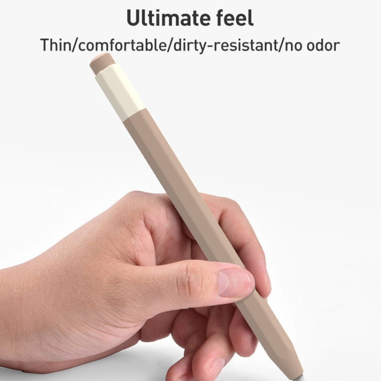 For Apple Pencil USB-C Pencil Style Liquid Silicone Stylus Case(Pink Mist)