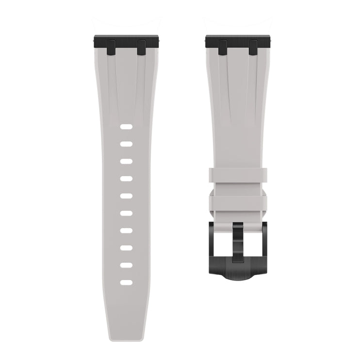 20mm Flat Head Silicone Watch Band(Black Starlight)