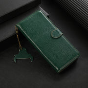 For OnePlus 13 Genuine Leather Litchi Texture RFID Leather Phone Case(Green)