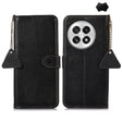 For OnePlus 13 Genuine Leather Litchi Texture RFID Leather Phone Case(Black) - OnePlus Cases by PMC TechLife | Online Shopping South Africa | PMC TechLife | Buy Now Pay Later Mobicred