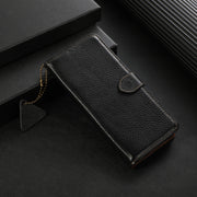 For Google Pixel 9a Genuine Leather Litchi Texture RFID Leather Phone Case(Black)