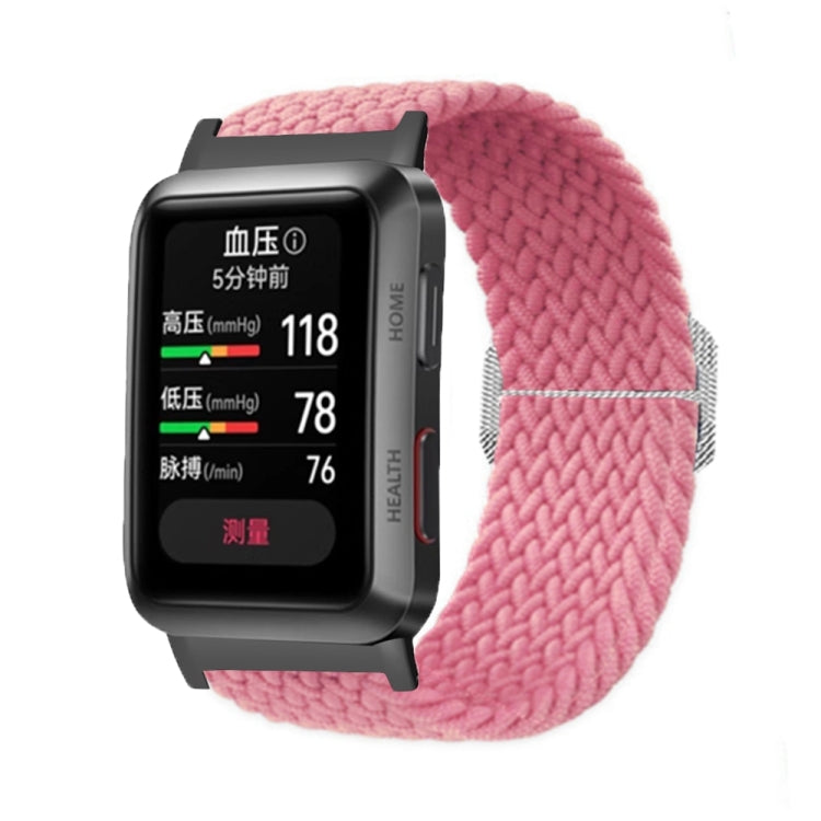For Huawei Watch D Adjustable Woven Nylon Watch Band(Pink)