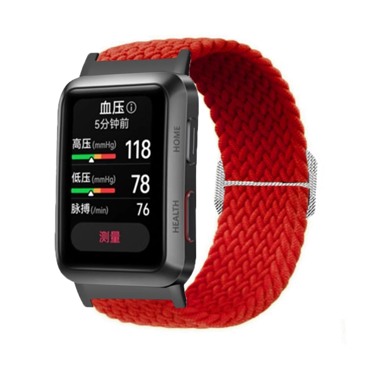 For Huawei Watch D Adjustable Woven Nylon Watch Band(Red)