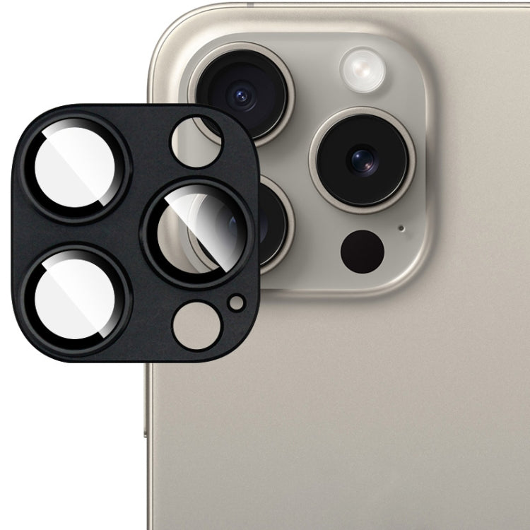 For iPhone 15 Pro Max / 15 Pro IMAK Metal Armor Premium Camera Protector Film(Black)
