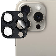 For iPhone 15 Pro Max / 15 Pro IMAK Metal Armor Premium Camera Protector Film(Black)