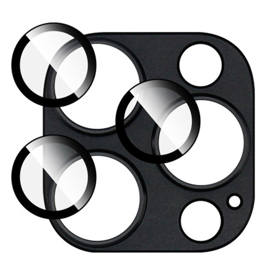 For iPhone 15 Pro Max / 15 Pro IMAK Metal Armor Premium Camera Protector Film(Black)