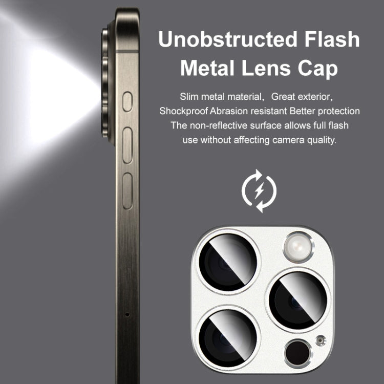 For iPhone 15 Pro Max / 15 Pro IMAK Metal Armor Premium Camera Protector Film(Black)