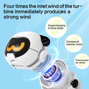 MF082 Portable Hanging Neck Pudding Electric Fan(Black)