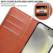 For Samsung Galaxy S24 5G IMAK Count Series Flip Leather Phone Case(Red)