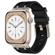 For Apple Watch 42mm Stone Grain Liquid Silicone Watch Band(Titanium Black) - free shipping - PMC TechLife - Order now!