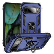For Google Pixel 9 Shockproof TPU + PC Phone Case with Holder(Blue)