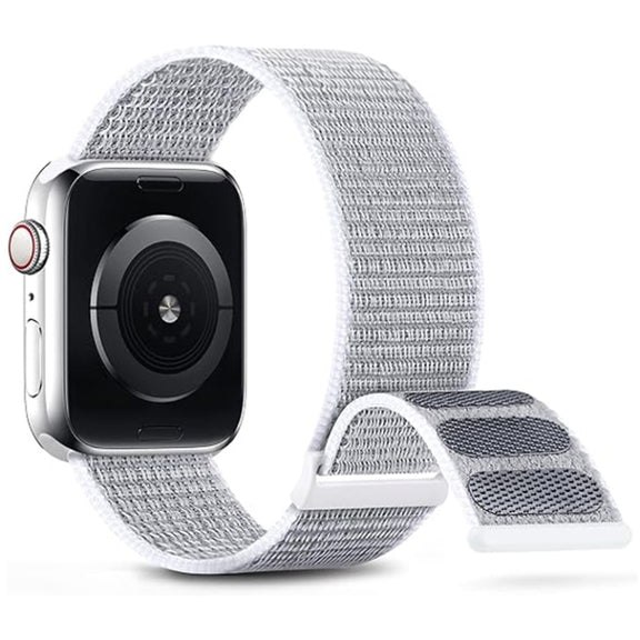 For Apple Watch Series 2 38mm Dual Hook and Loop Nylon Watch Band(Seashell)