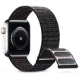 For Apple Watch 38mm Dual Hook and Loop Nylon Watch Band(Reflective Black) - Watch Bands by PMC TechLife | Online Shopping South Africa | PMC TechLife