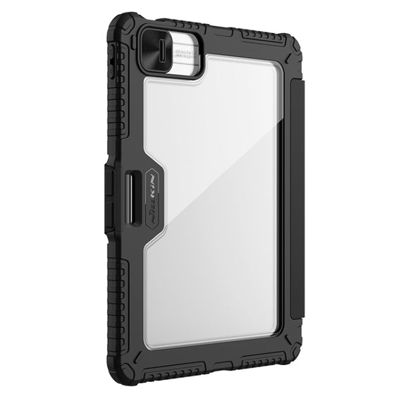 For iPad Pro 11 2024 NILLKIN Bumper Pro Multi-angle Folding Style Tablet Leather Case(Black)