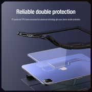 For iPad Pro 11 2024 NILLKIN Bumper Pro Multi-angle Folding Style Tablet Leather Case(Blue)