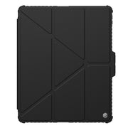 For iPad Air 13 2024 / 2025 NILLKIN Bumper Pro Multi-angle Folding Style Tablet Leather Case(Black)