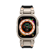 For Apple Watch Series 7 45mm Explorer TPU Watch Band(Titanium Black)